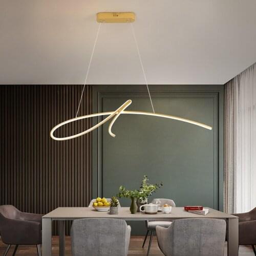 Minimalist Modern LED Pendant Hanging Lamp Dimmable Aluminum home Kitchen Island dining living room bar cafe droplight fixture