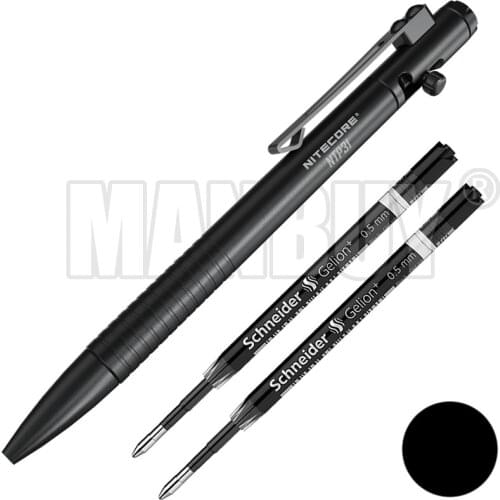Nitecore NTP31 Multifunctional Bolt Action Tactical Pen Tungsten-steel Glass Breaker Tip Ballpoint Pen Accessories Self-defense
