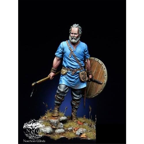 1/35 Scale Model Resin Kit Viking Warrior Assembly Models Figure Resin Kit Model Colorless Self-Assembled Toy