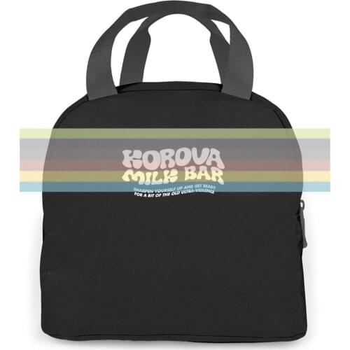 Korova Milk Bar Droogs A Clockwork Orange Inspired Print Style Cool women men Portable insulated lunch bag adult