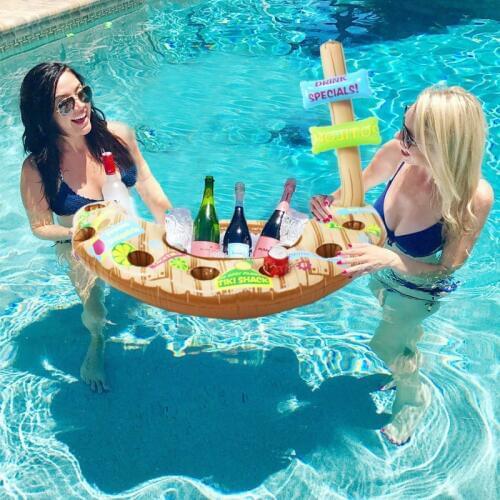 Family Water Inflatable Toys Inflatable Ice Bucket Drink Ice Bucket Ice Bar Water Cola Cup Seat Coaster for Swinmming Pool