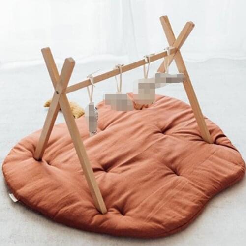 Nordic INS 100cm Kid Soft Brown Apple Shape Fruit Carpet Cartoon 2-6 Baby Play Mat Game Child Crawling Toy Kids Room Decoration