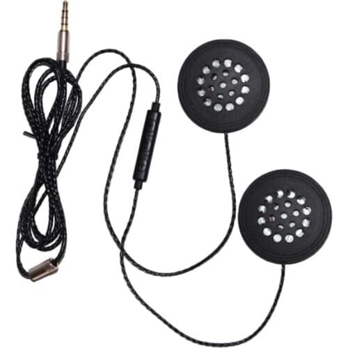 New Motorcycle Helmet Headset 3.5mm Jack Wired Earphones Music Headphones with Handsfree AUX Interface for Motorbike Rider