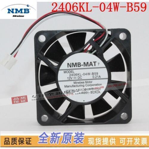NEW NMB-MAT NMB 2406KL-04W-B59 60*60*15 12V 0.21A ball bearing cooling fan