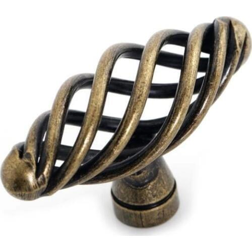 Omyhome Antique Steel Knobs Birdcage Knob Pull Handle ( D:55MM H:32MM )