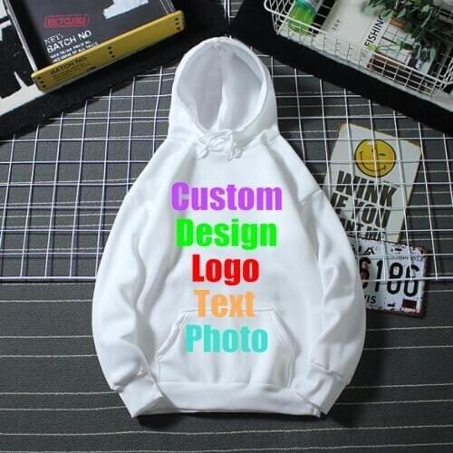 Customized LOGO autumn and winter plus velvet thick womens Korean version of the long-sleeved solid color loose version of the