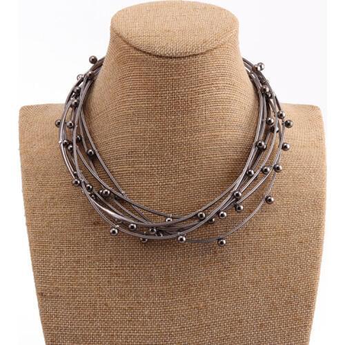 Beadsland necklace chokers fashion punk style chains multi-layer necklaces gift for friends
