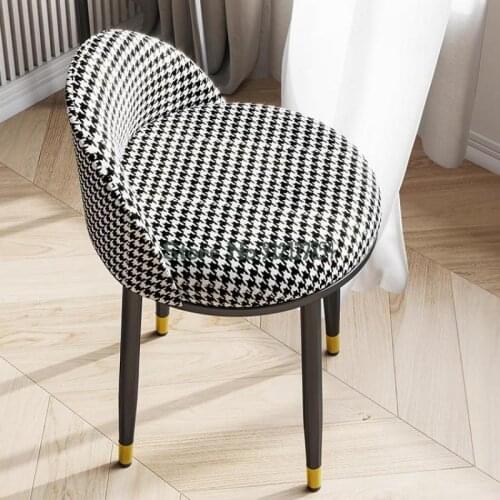 Bedroom dressing stool backrest light luxury makeup stool simple fairy dressing chair net red ins wind minimalist makeup chair