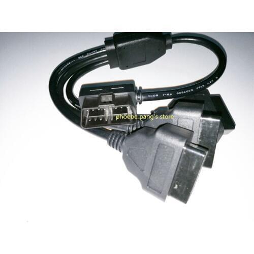 ELM327 90 degree 16 pin OBD 2 OBDII OBD OBD2 Splitter Cable Extension Male to 3 Female 50cm