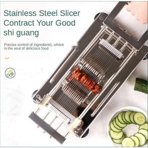 201 Stainless Steel Manual Multifunctional Slicer 5mm Household Bacon, Cucumber and Potato Slicer