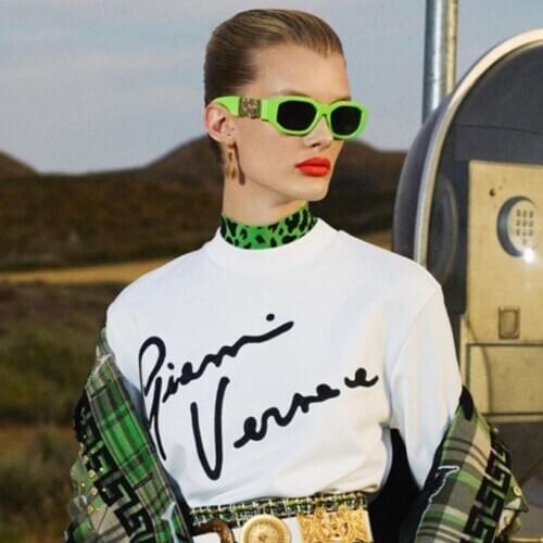 Vintage rock style rhombus alloy sunglasses women with big brand Modern retro charm sunglasses ladies oversized retro sun glasse