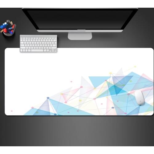 Modern Creative White And Blue Double Character Mouse Pad Advanced Natural Rubber Washable Custom Mousepad PC Computer Game Mats