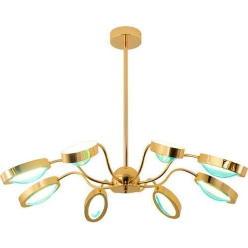 Modern Creative Gold Metal Glass Led Pendant Light for Foyer Bed Room Master Room 6/8 Heads Loft Lamp 2265