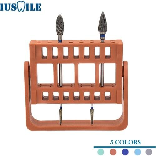 Dental 32 Holes Polishing Drills Holder Sterilizable Endo Block For FG HP Burs Dentist Disinfection Box