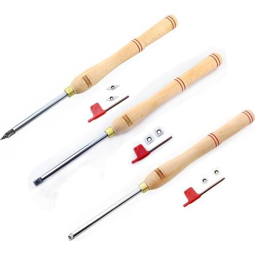 Wood Turning Lathe Tool for Wood Roughing Finishing and Detailing Matched with 2 pcs Carbide Inserts lathe cutter