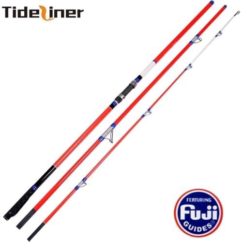4.2m full fuji parts surf casting fishing rod carbon fiber spinning surfcasting fishing rod 3 sections lure weight 100-250g