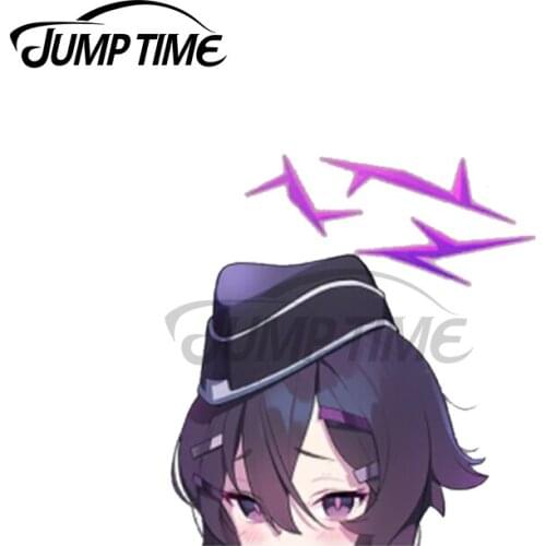 Jump Time 13 x 6.9cm For Haruka Peeker Car Stickers Auto Vinyl Decals Waterproof Bumper JDM RV Creative Car Wrap