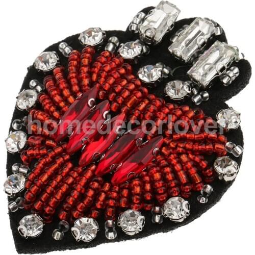 Sew/Iron on Rhinestone Patch Bead Repair Applique for Garment Bag Hat Decoration DIY