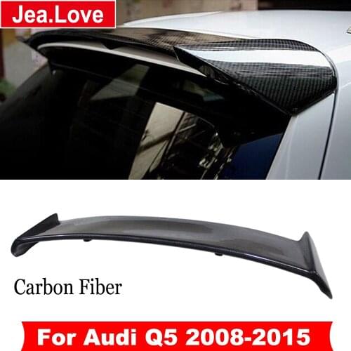 ABT Style Real Carbon Fiber Car RearRoof Wing Spoiler Tail Decoration For Audi Q5 2008-2015 Car Body Modification Styling