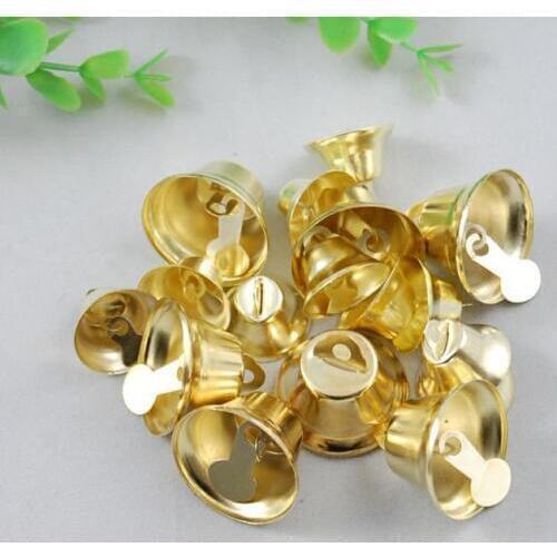 10Pcs/set Gold 10-50mm Christmas Tree Ornaments bells For Home Wedding Party DIY Handmade Campanula Accessories free shipping