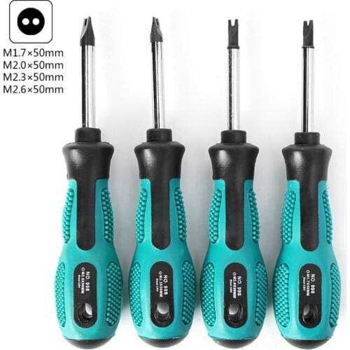 4 Pcs 8cm Long Nonslip Handle Magnetic Spanner Head Screwdriver Set Hand Tool A0KF
