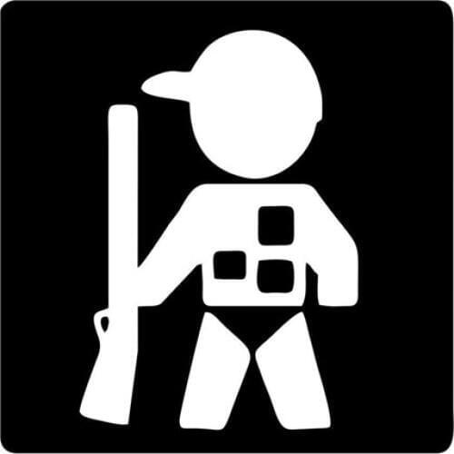 9.3CM*9.3CM Baby Hunter Car Window Sticker Hunting Decals Vinyl S9-0093