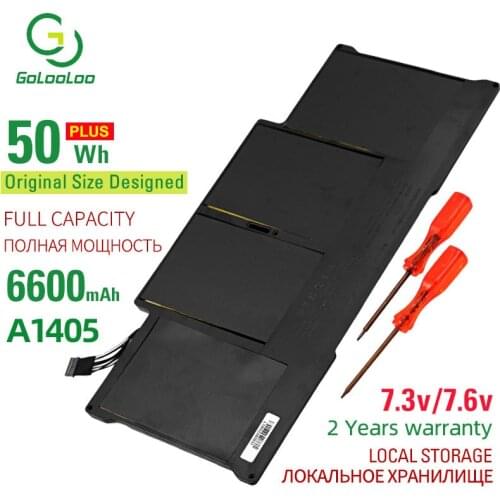 Golooloo 7.3V 50wh Laptop Battery for Apple Macbook Air 13" inch A1405 A1377 A1369 Late 2010 Mid 2011 2013 Early 2014 2015