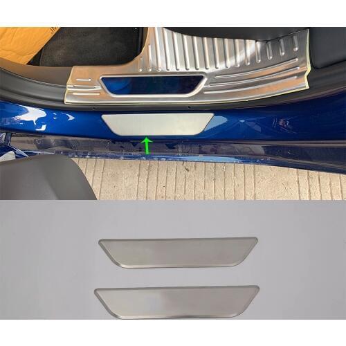 Accessories Interior Car Outer Door Sill Scuff Plate Threshold Plate Sticker Panel Cover Trim For Tesla Model 3 2019 Car Styling