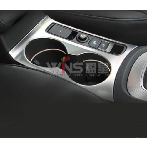 For Audi Q3 2012-2016 Interior Moulding Water Cup Holder Trim Decorative Chrome Car Styling Accessories Tuning Accessories