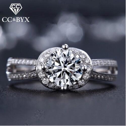 White Clear CZ Fashion Rings for Women Wedding Engagement Rings Bague Bijuteria Beautiful Jewelry Womens Gift CC086