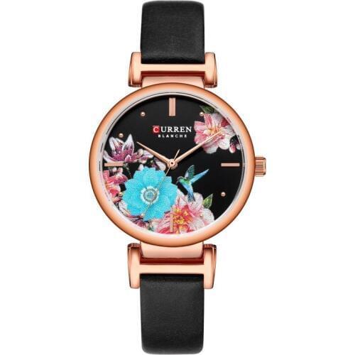 CURREN Flower Watches Women Waterproof Fashion Sliver Ladies Wrist Watches Female Clock Relogio Feminino Montre Femme New 2019