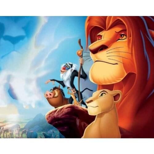Disney Lion King Cartoon Diamond Painting Mosaic Cross Stitch Kits 5D DIY Diamond Embroidery Home Decor Gift