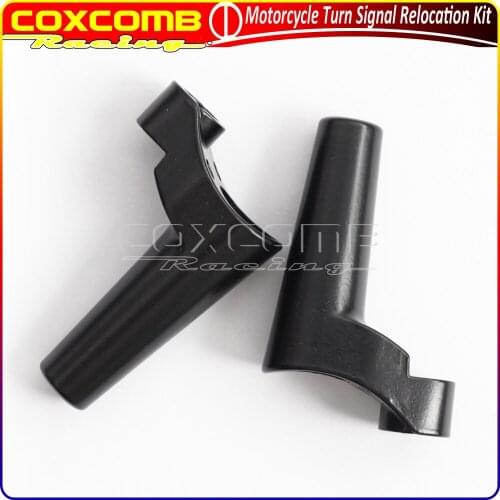 For Harley Dyna Sportster XL 883 XL1200 1988-Up Motorcycle Aluminum Front Turn Signal Light Bracket Relocation Kits 1Pair