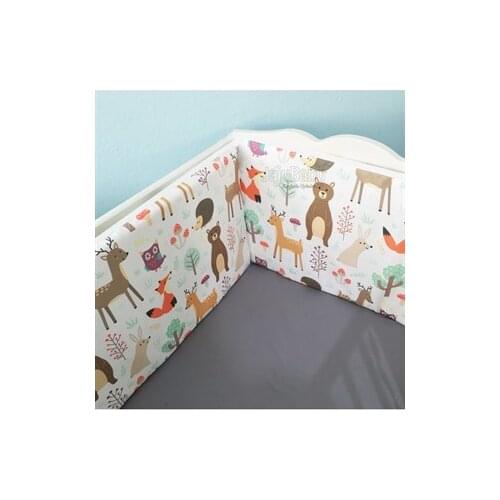 Jaju Baby Handmade Cute Forest Pattern Crib Side Protection Custom Size, Baby Barrier Set