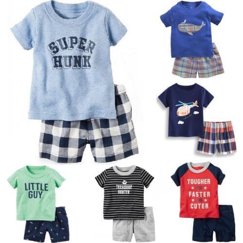 Super Hunk Baby Boy Clothes Suit 0-2 Years Toddler Clothes 2PCS Clothes Sets Summer Cotton Newborn T-Shirt Shorts Pant Tracksuit
