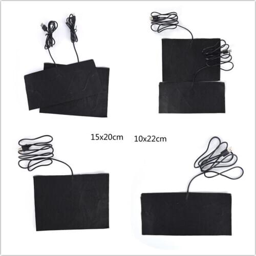 Size S/M 5V Carbon Fiber Heating Pad USB Heating Film Electric Infrared Fever Heat Mat Winter Warm Arm Waist Heat Glove