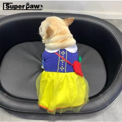 Cute Spring Summer Pet Dog Dress Skirt With Bag Clothes For Small Medium Dogs Puppy Chihuahua Pug French Bulldog Clothing ZZC20