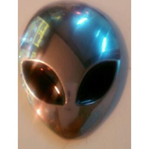 Mini Cute Cartoon 3D Alien Head Shape Auto Sticker Badge Car Decoration