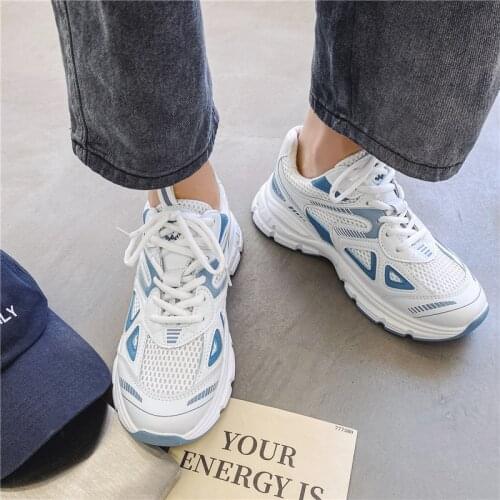 Male Shoes Sneakers Male Students Korean Version Breathable Running Shoes Retro Daddy Shoes
