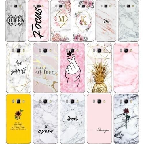 059FG Cartoon Letter Queen & Boss Couples Soft Silicone Tpu Cover phone Case for Samsung j3 j5 j7 2016 2017 j330 j2 j6 Plus 2018