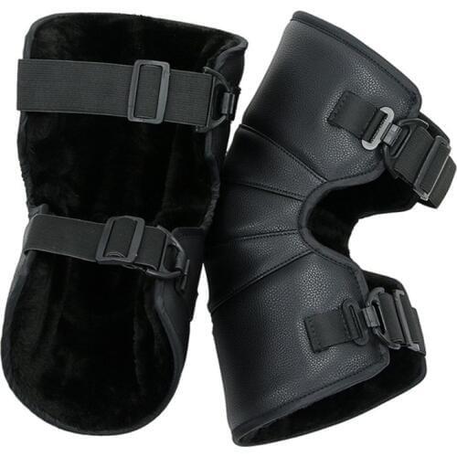 Motorcycle Warm Kneepad Motorbike Riding Knee Pads Windproof coldproof Winter Outdoor Knee Protective Guard PU Leather Waterproo