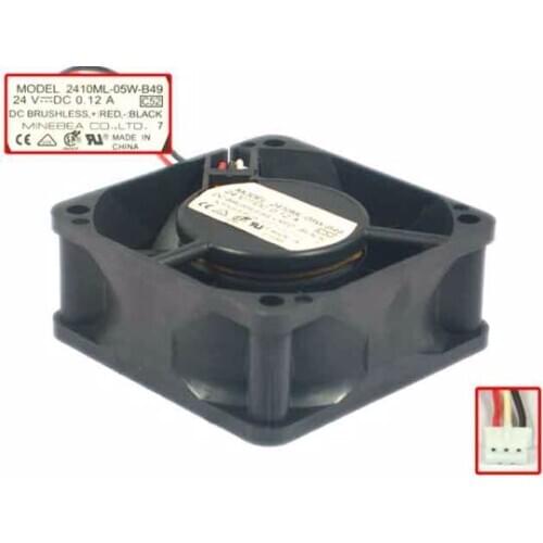 NMB-MAT 2410ML-05W-B49 C52 DC 24V 0.12A 60x60x25mm Server Cooling Fan