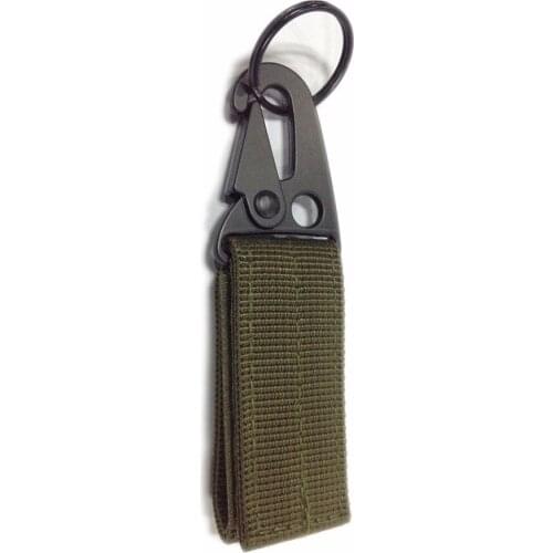 Olecranon Nylon Webbing Backpack Hook Hanger Carabiner Kit Gear Survive Clasp Military Outdoor Bag Hook Army Green Black Khaki