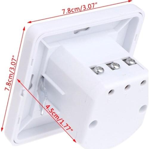 P15D 220-240V AC Wall Mounted 9m Automatic PIR Infrared LED Motion Sensor Switch 50Hz