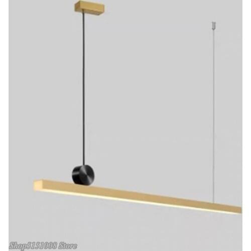 Geometric line pendant lamp Nordic post-modern designer long table dining room pendant lights luxury copper Home decor Luminaria