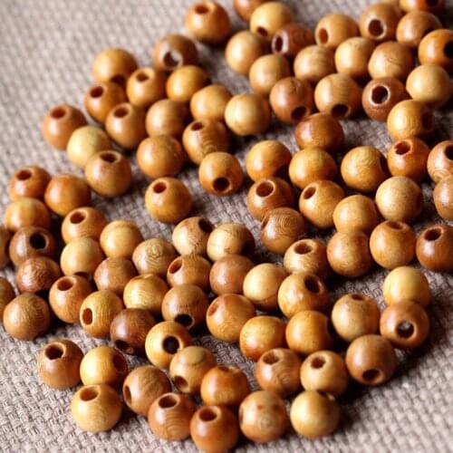 Hot-Natural wood beads-peach wood original color pattern DIY loose beads wooden crafts jewelry making accessories-charm bead