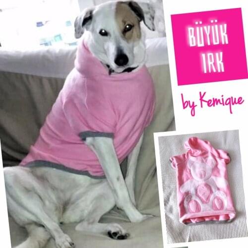 Pink Teddy Dog Fleece, Dog Sweatshirt for Medium and Large Breeds, Dog Fashion, Dog Dress, dog Clothes, Pet Clothes