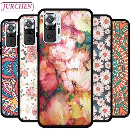 JURCHEN Silicone Phone Case For Redmi Note 10 4G 5G Fashion Cartoon Cat Dog Painting For Redmi Note 10 Pro TPU Thin Back Cover