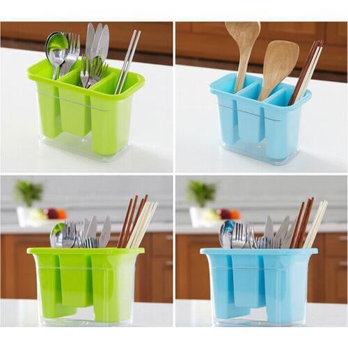 Draining tableware storage rack double plastic storage box candy colored dust kitchen tableware storage rack J0091