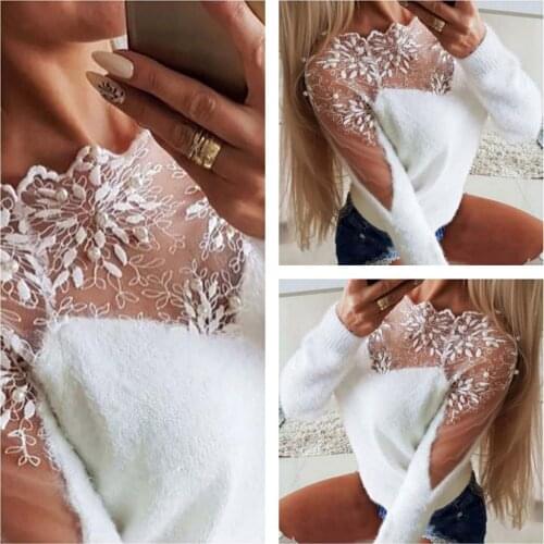 Sweaters For Women Fashion Autumn Winter New Slim Strapless Two-color Stitching Half High Collar Sweaters Женские Свитера